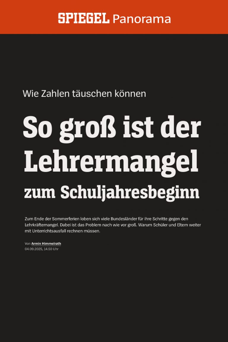 Spiegel · Lehrermangel