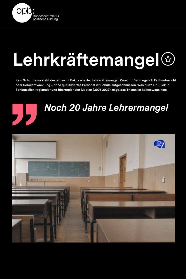 bpb · Lehrkräftemangel